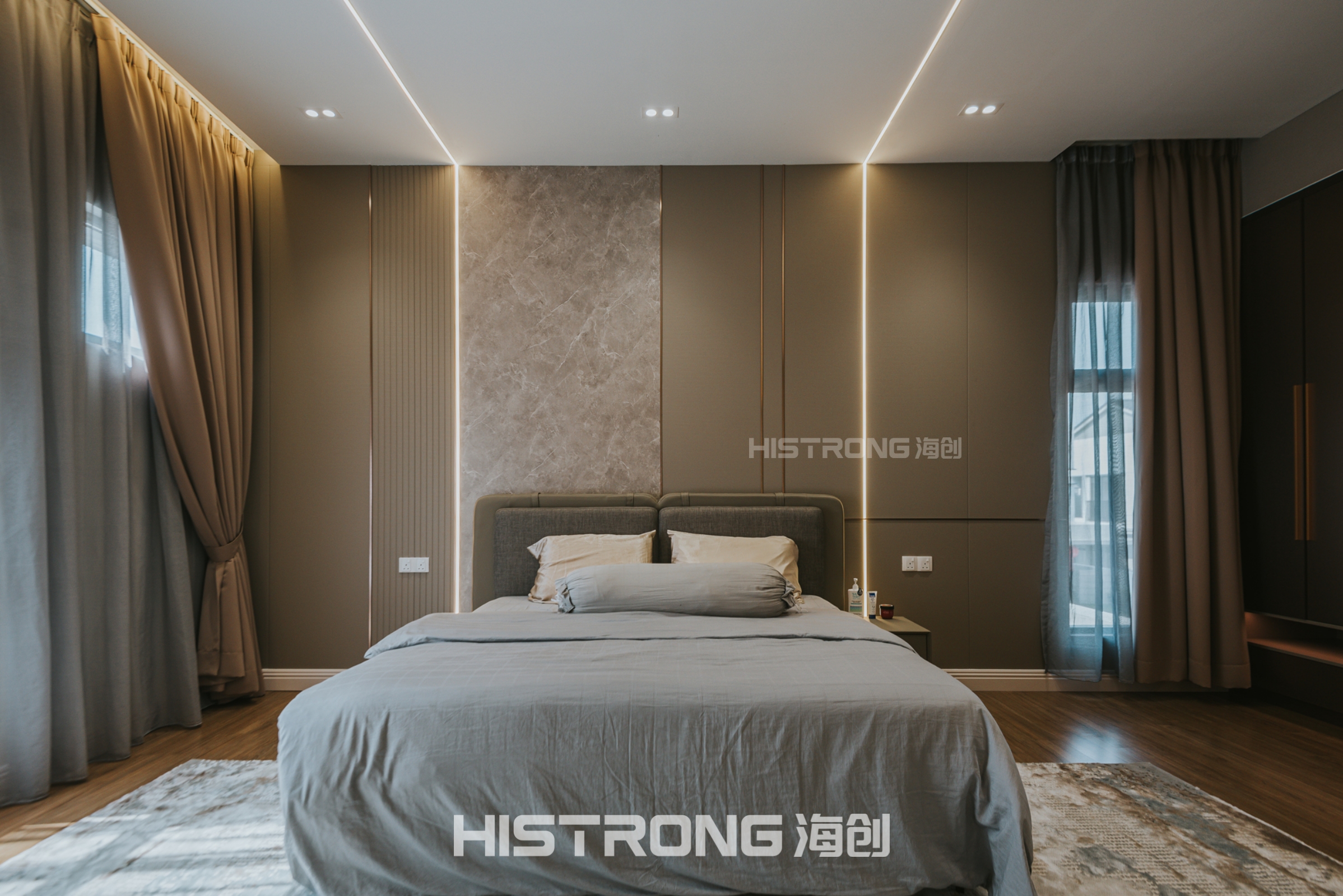 Wall panel bedroom accent photo